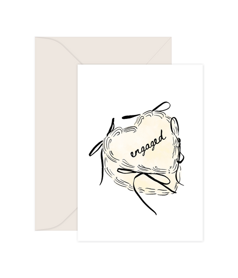 Engaged Cake - Greeting Card