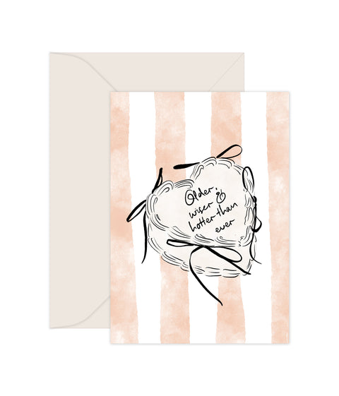 Cake 'Older, wiser & hotter than ever' - Greeting Card