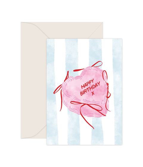 Cake 'Happy Birthday x'  - Greeting Card