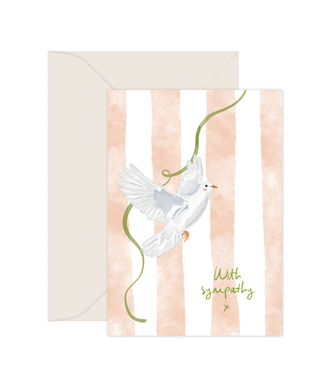 With Sympathy x - Greeting Card