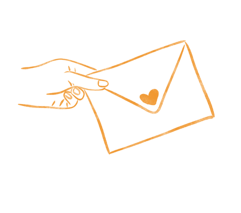 Copyright Blossie Hand Holding Envelope Illustration Australia